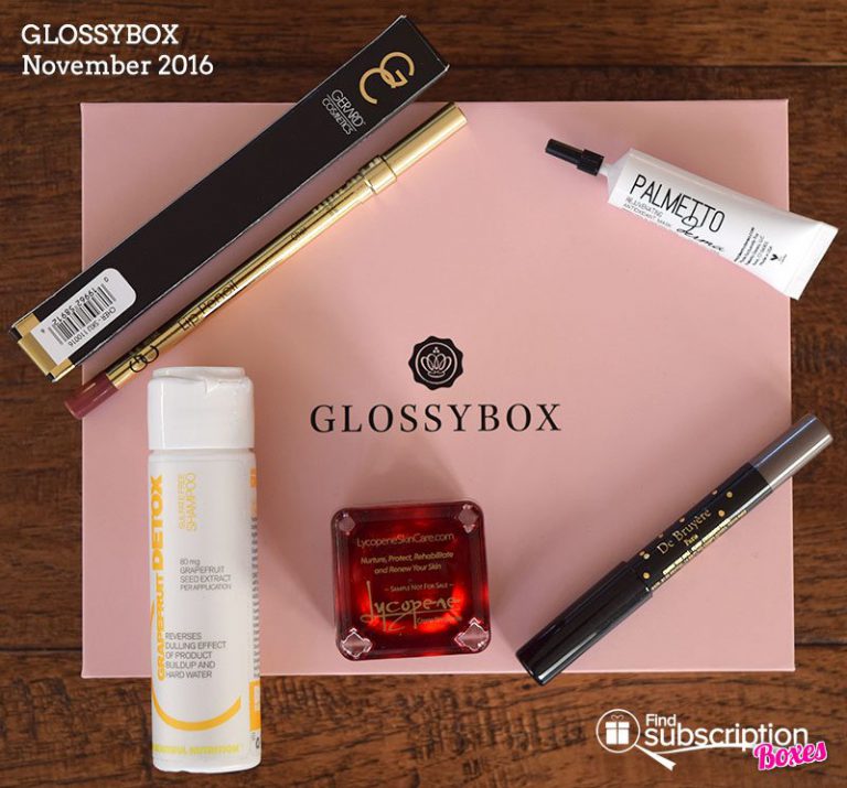 November 2016 Glossybox Review Coupon Find Subscription Boxes