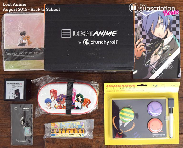 August 2016 Loot Anime Subscription Box Review  Coupon  Find Subscription  Boxes