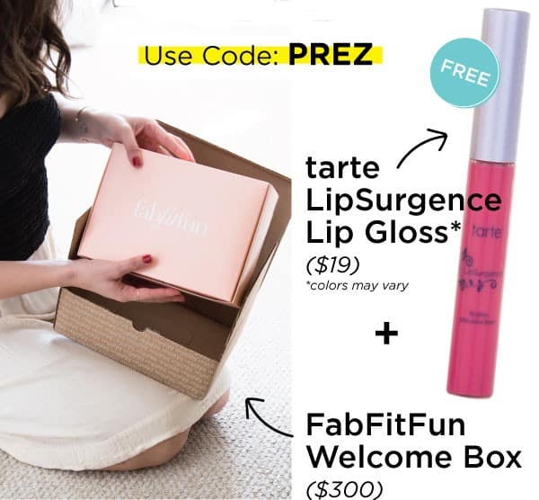 FabFitFun VIP Box Coupon Get a FREE Tarte Lip Gloss!